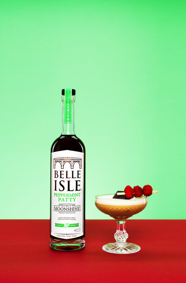 Peppermint Patty Flip - Belle Isle Peppermint Patty cocktail recipe - Belle Isle Moonshine